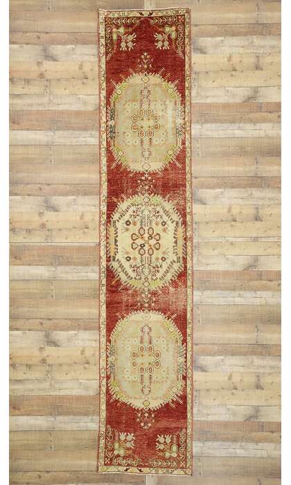 2 x 12 Vintage Turkish Oushak Runner 51726