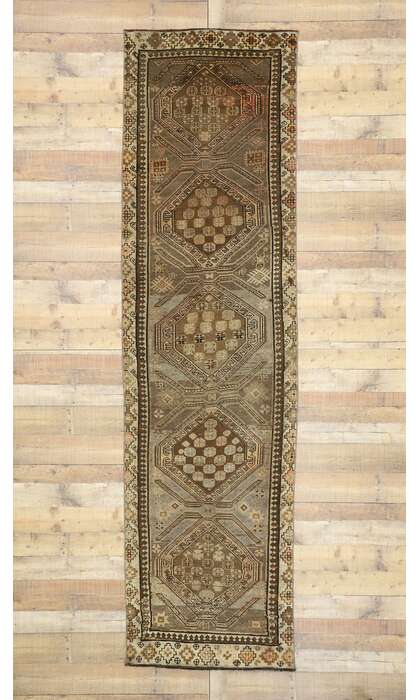 3 x 11 Vintage Turkish Oushak Rug Runner 52056