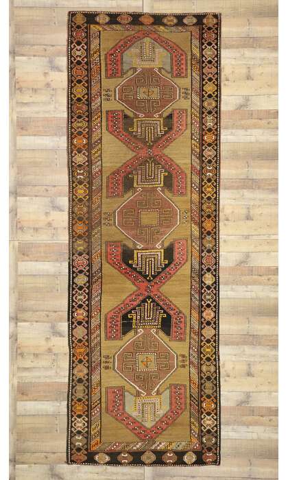 5 x 13 Vintage Turkish Oushak Rug 52062