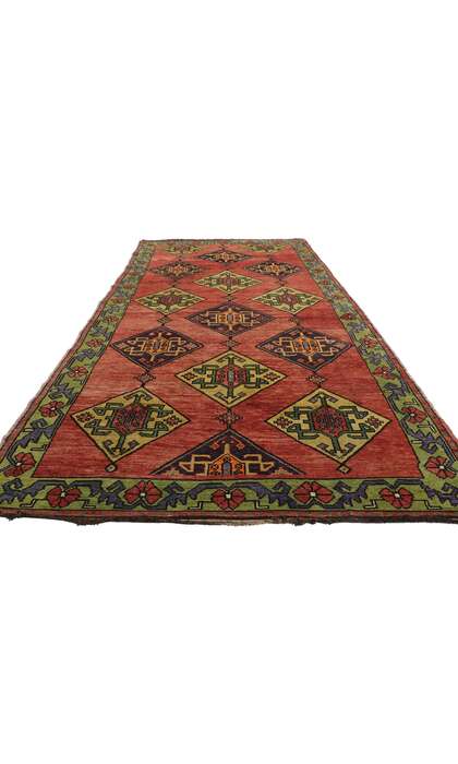 5 x 11 Vintage Oushak Rug 521775 x 11 Vintage Oushak Rug 52177