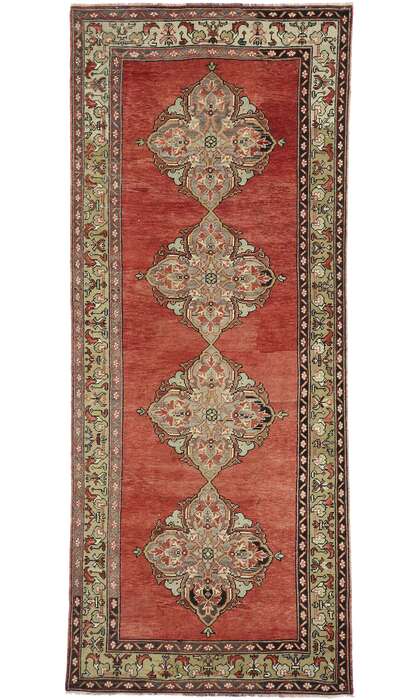 4 x 11 Vintage Turkish Oushak Rug 52178