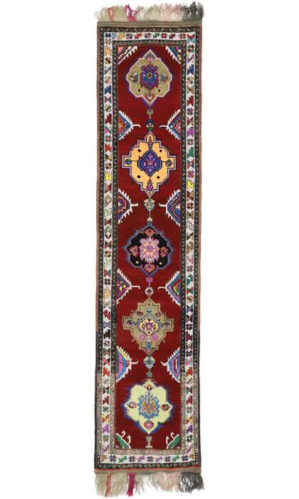 3 x 13 Vintage Turkish Oushak Rug Runner 52718
