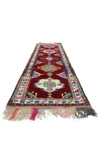 3 x 13 Vintage Turkish Oushak Rug Runner 52718