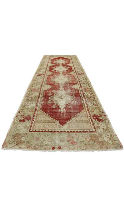 3 x 11 Vintage Turkish Oushak Rug Runner 52719