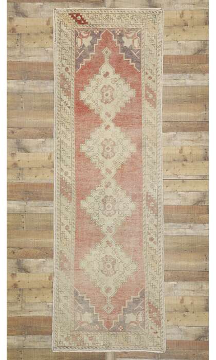 3 x 10 Vintage Turkish Oushak Rug Runner 52721