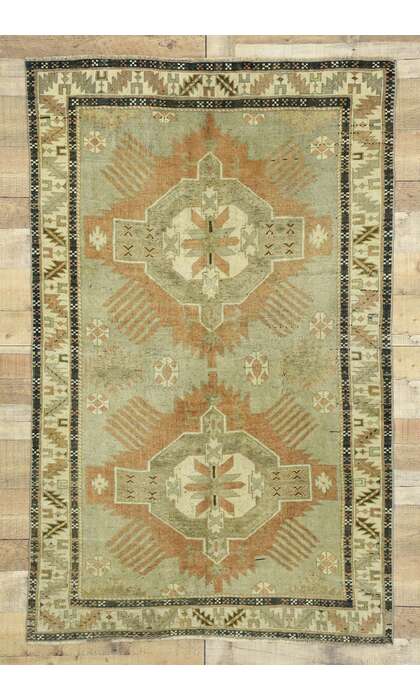 4 x 6 Vintage Oushak Rug 52726