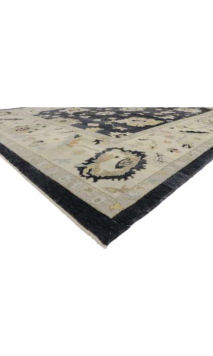 11 x 15 Black Turkish Oushak Rug 52737