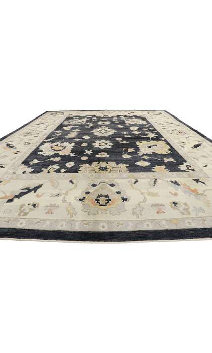 11 x 15 Black Turkish Oushak Rug 52737