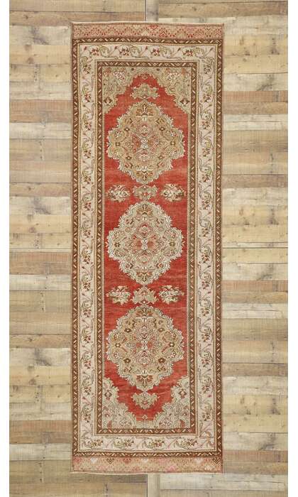 4 x 11 Vintage Turkish Oushak Rug 52743