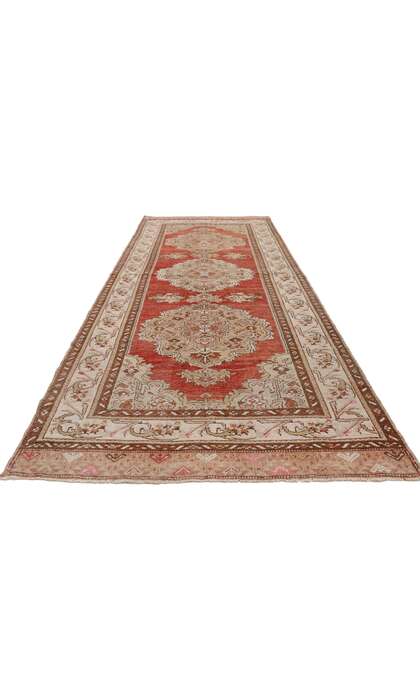 4 x 11 Vintage Turkish Oushak Rug 52743