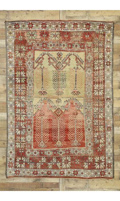 5 x 7 Vintage Oushak Rug 52755