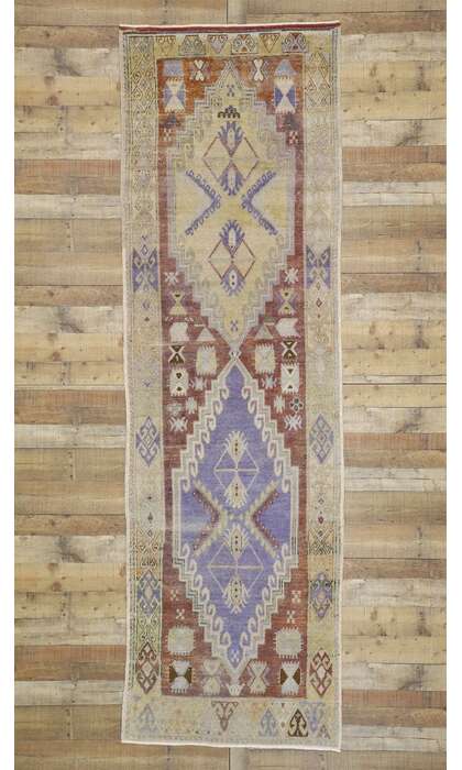 4 x 11 Vintage Turkish Oushak Rug 52757