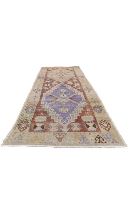 4 x 11 Vintage Turkish Oushak Rug 52757