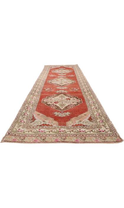 4 x 13 Vintage Turkish Oushak Rug 52758