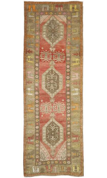 5 x 14 Vintage Oushak Rug 52760