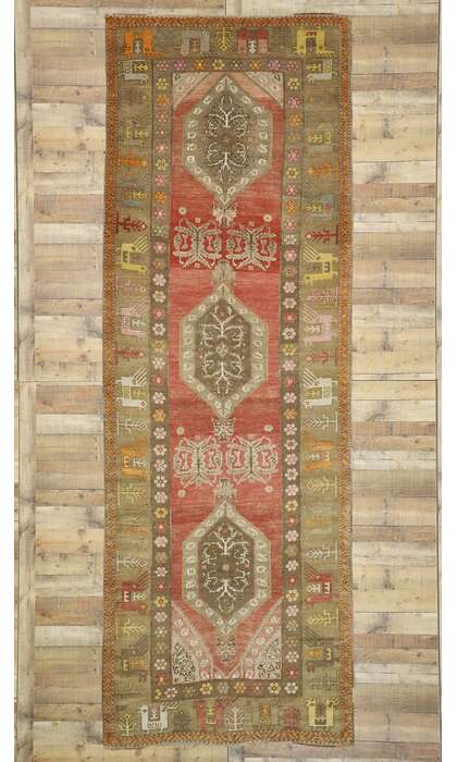 5 x 14 Vintage Oushak Rug 52760