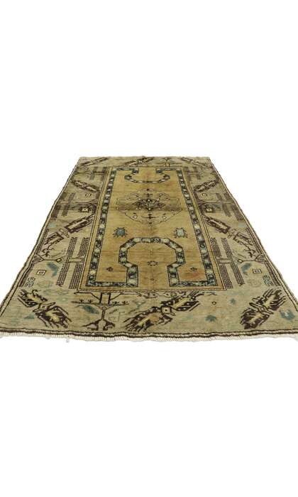 4 x 6 Vintage Turkish Oushak Rug 52765