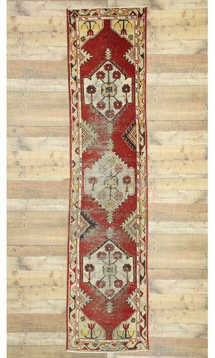2 x 10 Vintage Turkish Oushak Runner 52779