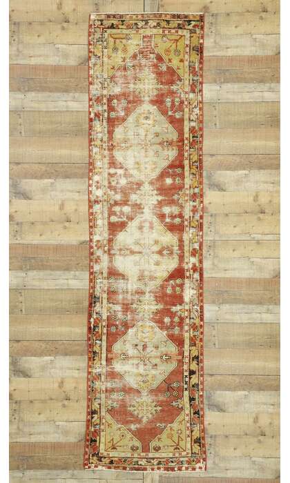 2 x 9 Vintage Turkish Oushak Runner 527802 x 9 Vintage Turkish Oushak Runner 52780