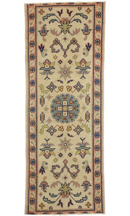 4 x 11 Vintage Turkish Oushak Rug 71674