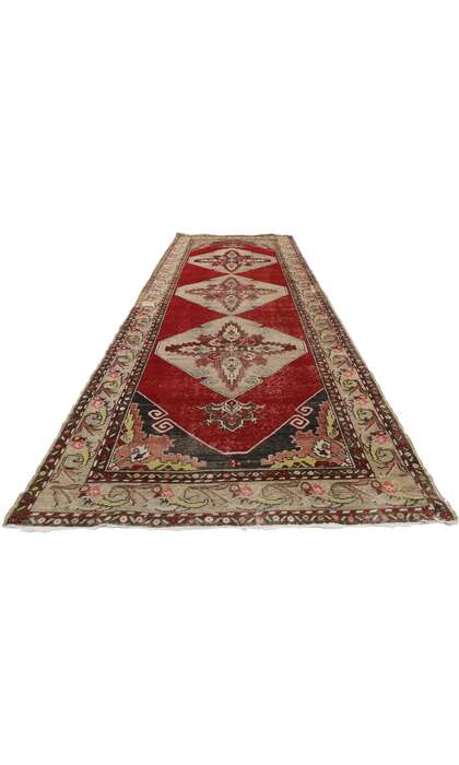 4 x 12 Vintage Oushak Rug 736744 x 12 Vintage Oushak Rug 73674