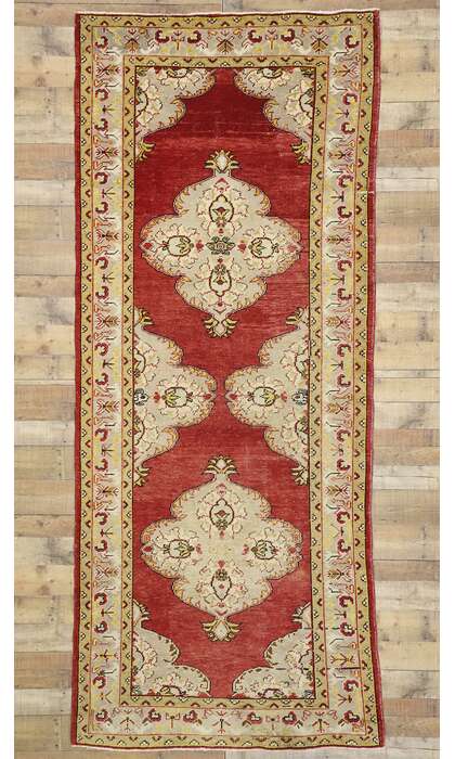 5 x 11 Vintage Turkish Oushak Rug 73752
