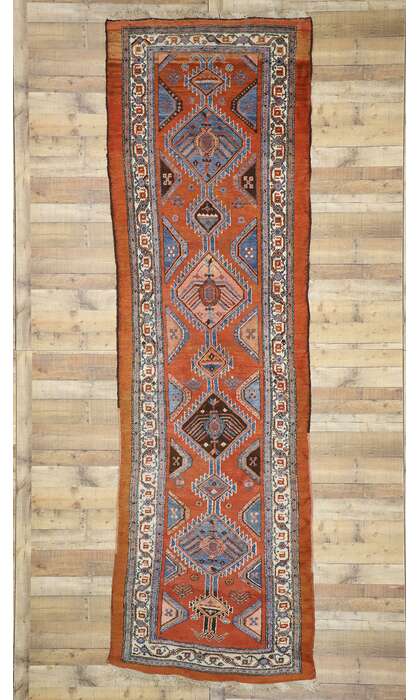 4 x 14 Antique Persian Kurdish Rug 77054