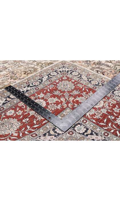 9 x 12 Vintage Silk Tabriz Rug 77376