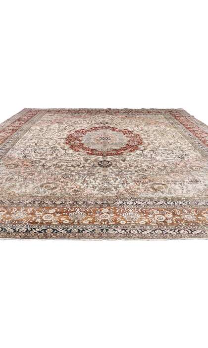 9 x 12 Vintage Silk Tabriz Rug 77376