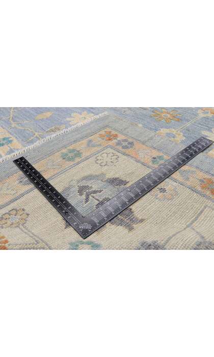 12 x 15 Colorful Blue Oushak Rug 80555