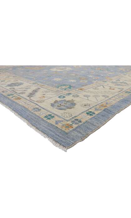 12 x 15 Colorful Blue Oushak Rug 80555