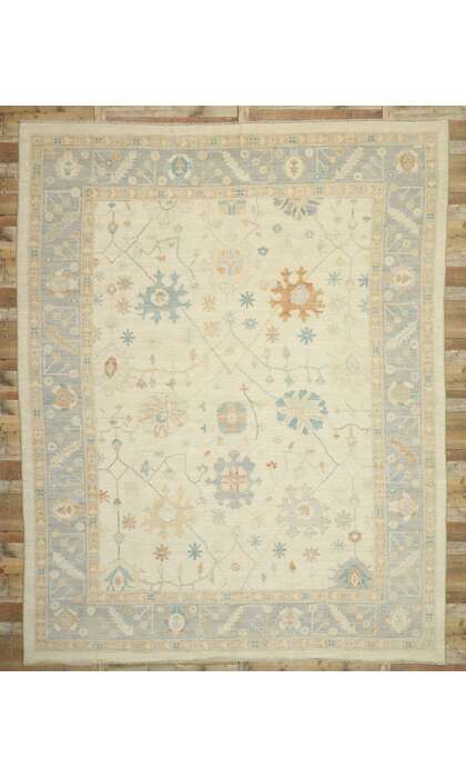 12 x 15 Earth-Tone Oushak Rug 80557