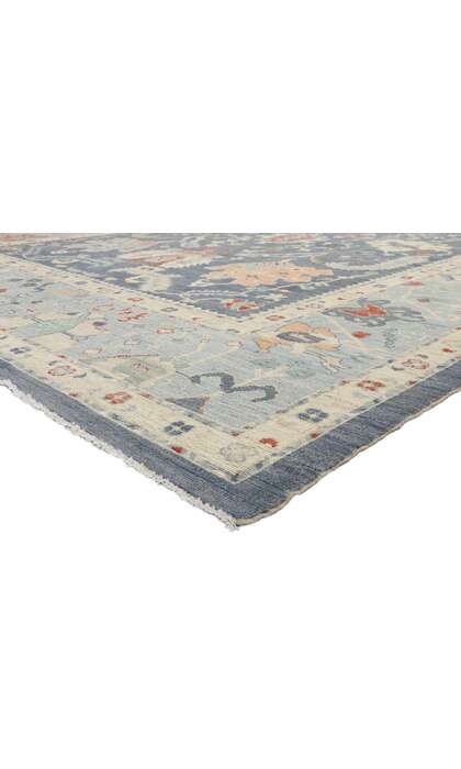 12 x 15 Colorful Blue Oushak Rug 80558