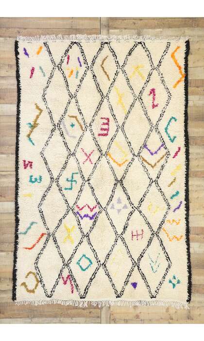 6 x 9 Colorful Moroccan Azilal Rug 21030