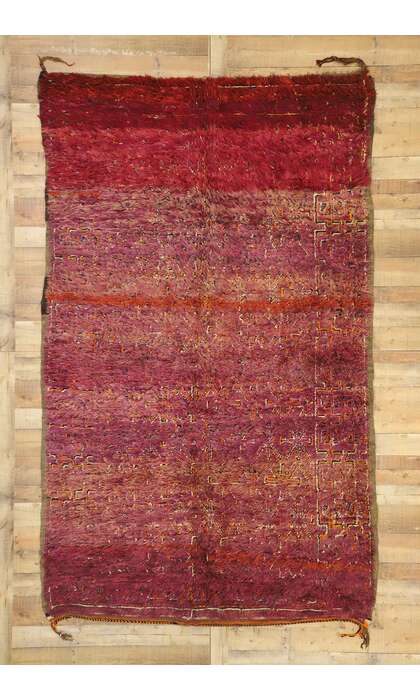 6 x 10 Vintage Berry Beni MGuild Moroccan Rug 21032