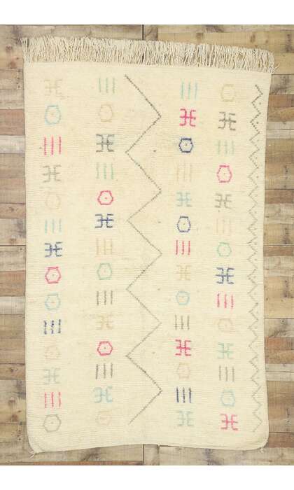 5 x 8 Colorful Moroccan Azilal Rug 21075