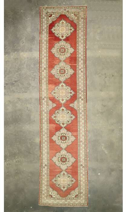 5 x 19 Vintage Turkish Oushak Rug 52170