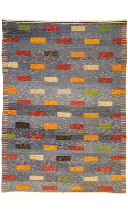 10 x 14 Blue Taznakht Moroccan Kilim Rug 20911