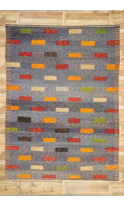 10 x 14 Blue Taznakht Moroccan Kilim Rug 20911