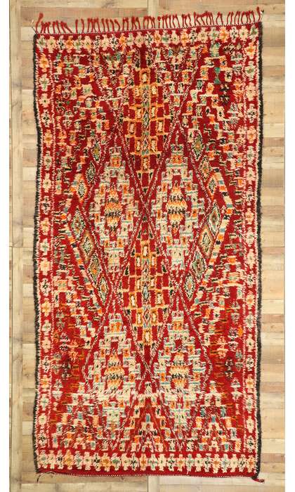 7 x 13 Vintage Red Beni MGuild Moroccan Rug 20941