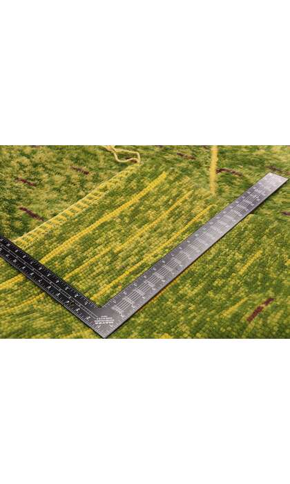 7 x 11 Modern Green Beni Mrirt Moroccan Rug 21037