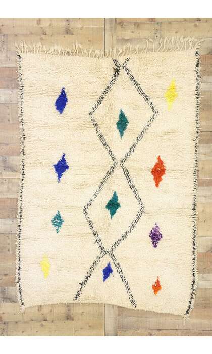 5 x 6 Colorful Moroccan Azilal Rug 21038