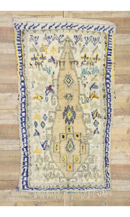 4 x 6 Vintage Moroccan Azilal Rug 21069 w