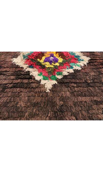 3 x 6 Vintage Brown Moroccan Azilal Rug 21070