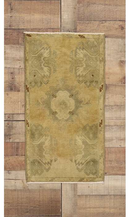 2 x 3 Vintage Turkish Oushak Rug 50612