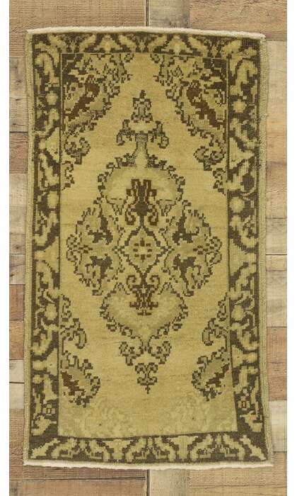 2 x 3 Vintage Turkish Oushak Rug 50938