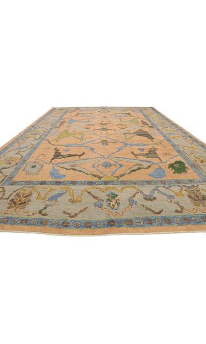 9 x 14 Colorful Oushak Rug 52786
