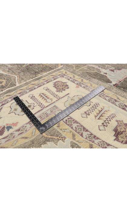 10 x 13 Earth-Tone Oushak Rug 52791