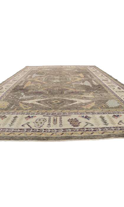 10 x 13 Earth-Tone Oushak Rug 52791