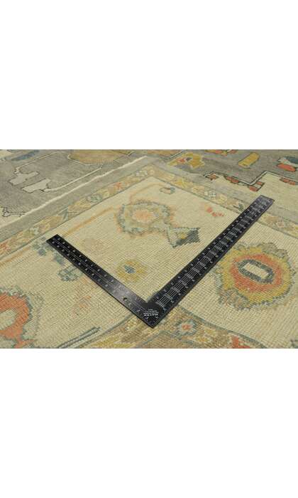 10 x 13 Earth-Tone Turkish Oushak Rug 52800